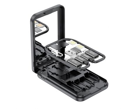 Multifunkcionalni box wireless punjac Budi Magsafe 15W 14 u 1 crni.