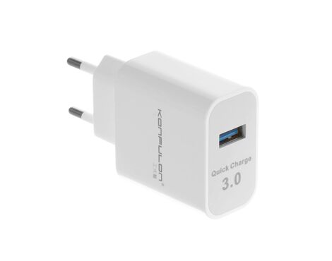 Kucni punjac KONFULON C27, QC 3.0, 2.1A, beli.