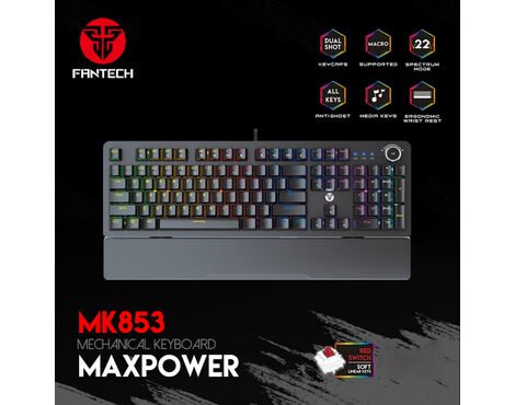 Tastatura Mehanicka Gaming Fantech MK853 RGB Maxpower crna (Red switch).