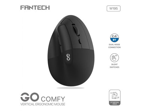 Mis Wireless Fantech W195 GO comfy crni.