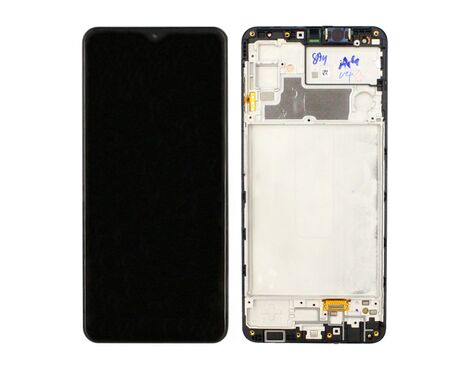 LCD displej (ekran) - Samsung M325 Galaxy M32 + touchscreen + frame black (crni) CHO.