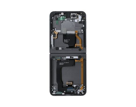 LCD displej (ekran) - Samsung F721/Galaxy Z Flip 4 + touchscreen + frame Graphite Gray Service Pack ORG/GH82-29440A.