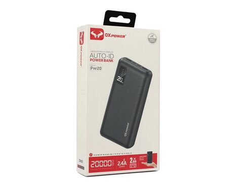 Univerzalna Back Up Baterija prenosiva baterija Oxpower PW20 20000 mAh crna.