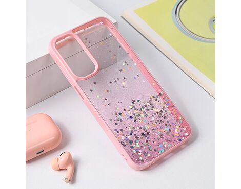 Futrola Frame Glitter - Samsung A256B Galaxy A25 roze.