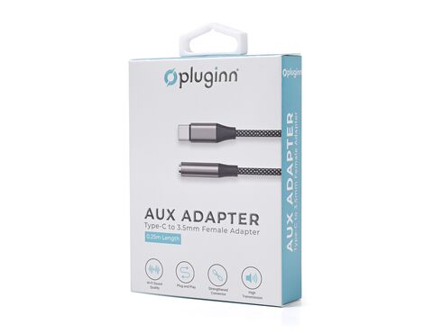 Adapter Pluginn AUX Z na Type C 0.25m crni.