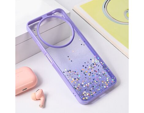 Futrola Frame Glitter - Xiaomi Redmi 14C ljubicasta.