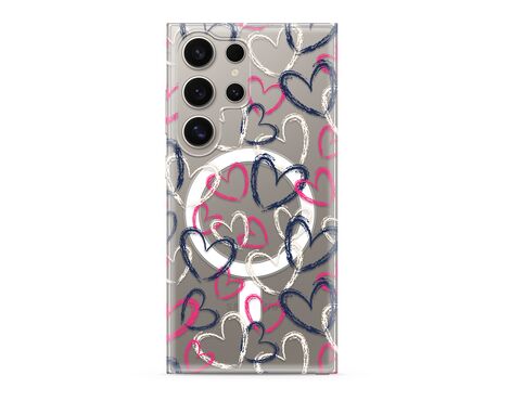 Futrola silikonska print MagSafe - Samsung S928 Galaxy S24 Ultra 5G heart (MS).