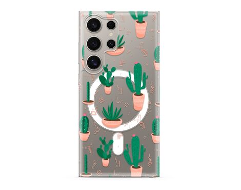 Futrola silikonska print MagSafe - Samsung S928 Galaxy S24 Ultra 5G cactus (MS).