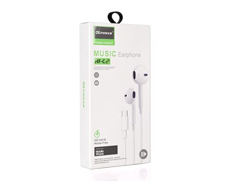 Slusalice Oxpower Type C-M9 bele.