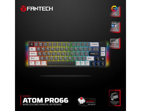 Tastatura Mehanicka Gaming Fantech MK919 Atom PRO66 crna (Red switch).
