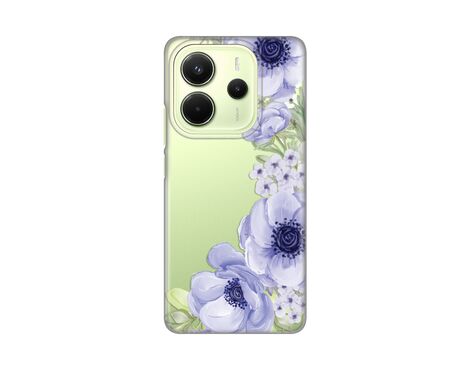 Silikonska futrola PRINT Skin - Xiaomi Redmi Note 14 4G (SRB) Blue Roses.