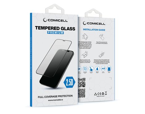 Zastitna folija za ekran GLASS 2.5D - Iphone 13/13 Pro/14/16E (6.1) crna (MS).