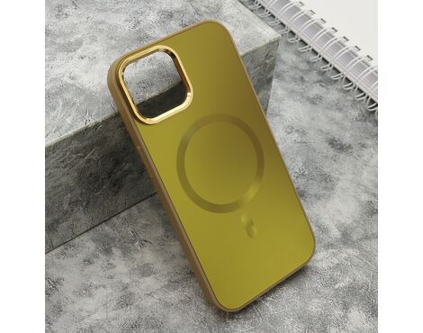 Futrola COLOR METAL MagSafe - iPhone 15 zlatna (MS).