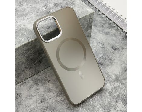 Futrola COLOR METAL MagSafe - iPhone 12/12 Pro (6.1) srebrna (MS).