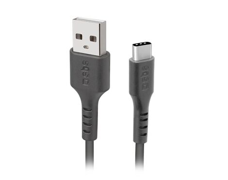 USB data kabl SBS M2 USB-A na Type C 1m crni (TECABLETYC1KPOS) (MS).