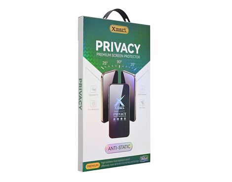 Zastitno staklo Tempered Glass X Mart 9D Privacy - Samsung S938 Galaxy S25 Ultra (fingerprint unlock).