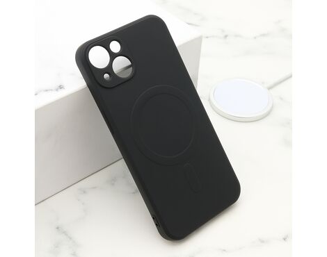 Futrola VELVET TOUCH MagSafe - iPhone 13 (6.1) crna (MS).