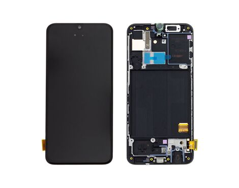 LCD displej (ekran) - Samsung A405/Galaxy A40 + touchscreen + frame black (crni) CHO.