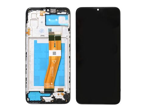 LCD displej (ekran) - Samsung A035/Galaxy A03 (GH81-21626A) (161mm) + touchscreen + frame black (crni) FULL ORG-SP.