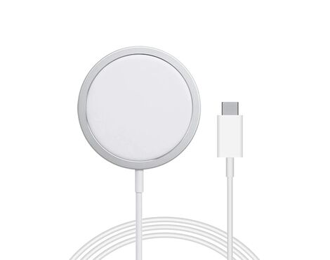 Bezicni punjac Magsafe 15W sa Type C kablom beli model 1 (MS).