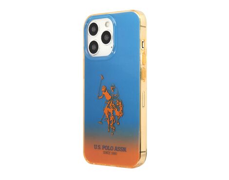 Futrola Polo Gradient Case With Dyed - Bumper & Horse Logo za Iphone 14 Pro plavo-narandzasta Full ORG (USHCP14LELOB) (MS).