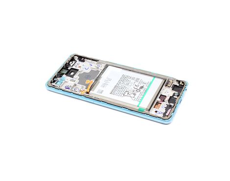 LCD displej (ekran) - Samsung A725/A726 Galaxy A72/A72 5G + Touch screen + frame blue Full ORG EU (MS).