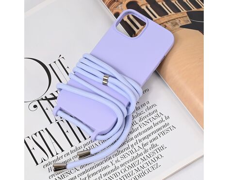 Futrola Crossbody - iPhone 15 ljubicasta.