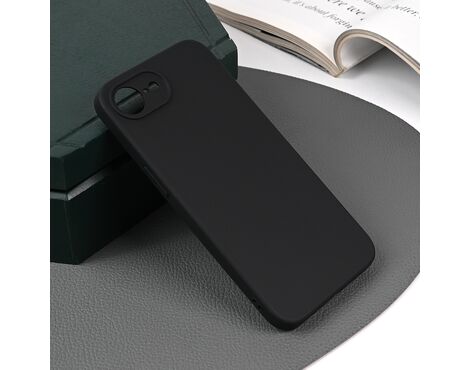 Silikonska futrola Skin - iPhone 16e mat crna.