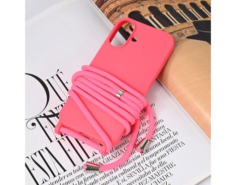 Futrola Crossbody - iPhone 16 6.1 pink.