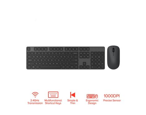 Combo mis i tastatura wireless Xiaomi crna.