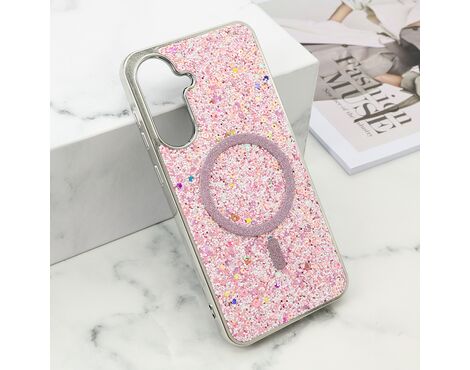 Futrole GLAM GLOW MagSafe - Samsung A366 Galaxy A36 5G roze (MS).