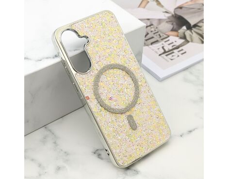 Futrole GLAM GLOW MagSafe - Samsung A566 Galaxy A56 5G siva (MS).