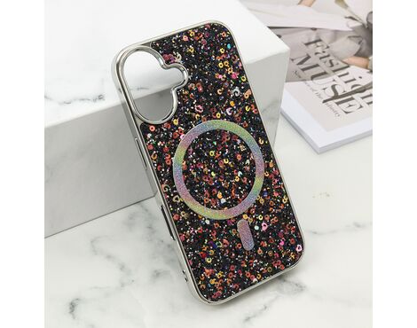 Futrole GLAM GLOW MagSafe - iPhone 16 (6.1) crna (MS).