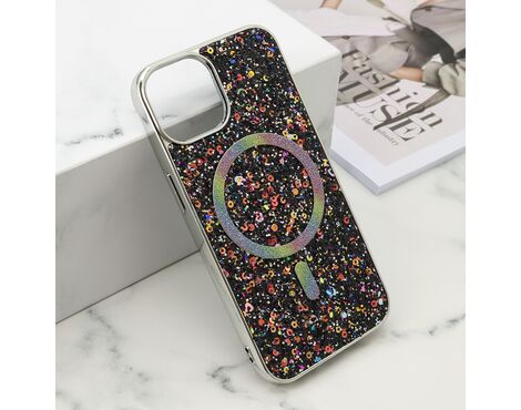 Futrole GLAM GLOW MagSafe - iPhone 13 (6.1) crna (MS).