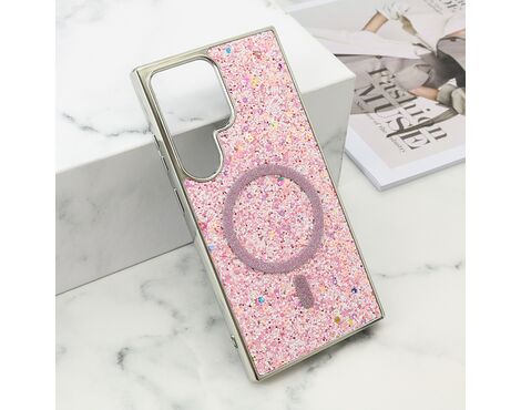 Futrole GLAM GLOW MagSafe - Samsung S928 Galaxy S24 Ultra 5G roze (MS).