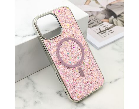 Futrole GLAM GLOW MagSafe - iPhone 16 Pro Max (6.9) roze (MS).