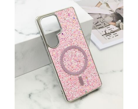 Futrole GLAM GLOW MagSafe - Samsung S938 Galaxy S25 Ultra 5G roze (MS).