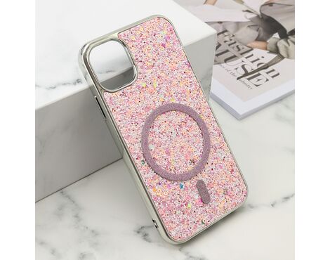 Futrole GLAM GLOW MagSafe - iPhone 11 (6.1) roze (MS).