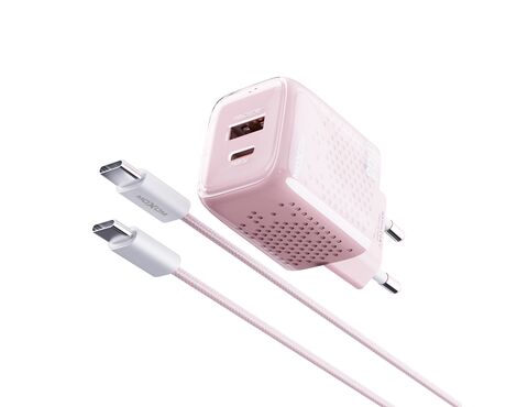 Kucni punjac Moxom MX-HC206 18W FAST Type C na Type C pink (MS).