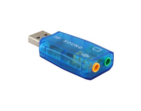 USB 2.0 zvucna karta 5.1 JWD-Sound4 plava.