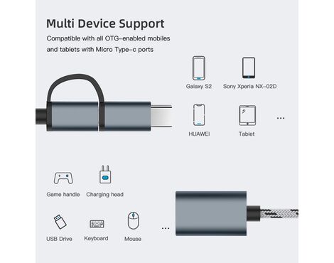 Kabl OTG type C micro USB na USB Z 3.0.