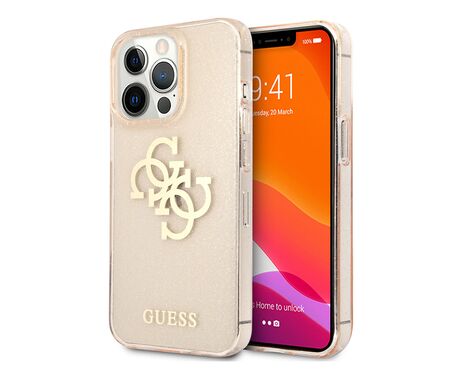 Futrola Guess Hc Glitter Big - iPhone 13 Pro zlatna (GUHCP13LPCUGL4GGO).