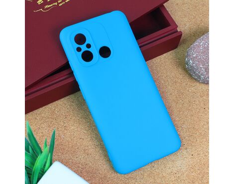 Silikonska futrola Teracell Giulietta - Xiaomi Redmi 12C mat svetlo plava.