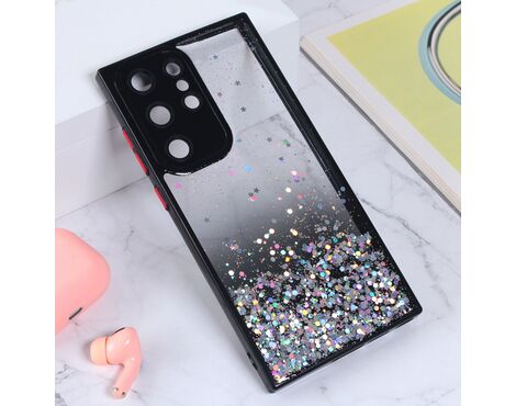 Futrola Frame Glitter - Samsung Galaxy S23 Ultra crna.