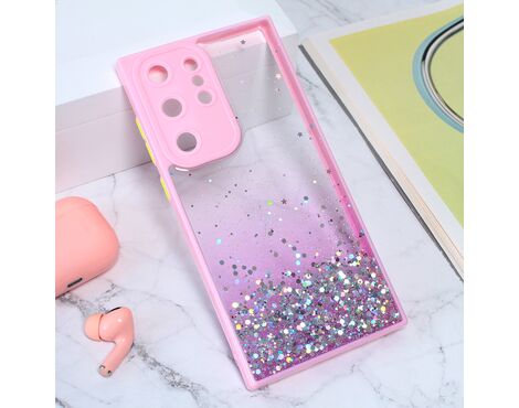 Futrola Frame Glitter - Samsung Galaxy S23 Ultra roze.