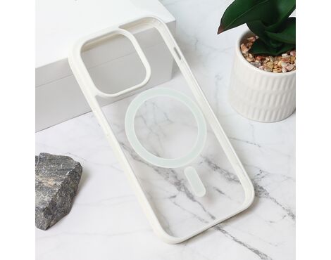 Futrola Magsafe Frame Color - iPhone 15 Pro 6.1 bela.