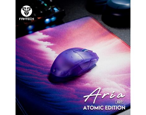 Mis Wireless Gaming Fantech XD7 Aria ljubicasti sa podlogom Fantech MP353 Agile ljubicasta.