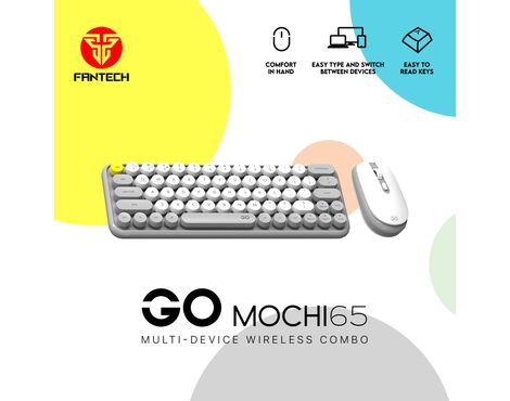 Combo mis tastatura wireless Fantech WK-896 GO Mochi65 sivi.