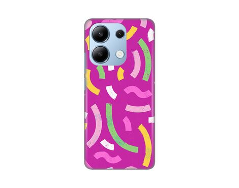 Silikonska futrola PRINT - Xiaomi Redmi Note 13 4G (EU) Happy Lines pink.