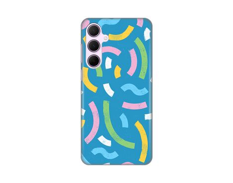 Silikonska futrola PRINT - Samsung A356 Galaxy A35 5G 5G Happy Lines  blue.